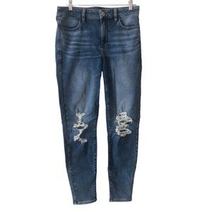 American Eagle Next Level Stretch Hi Rise Jegging Distressed Jeans Size 10